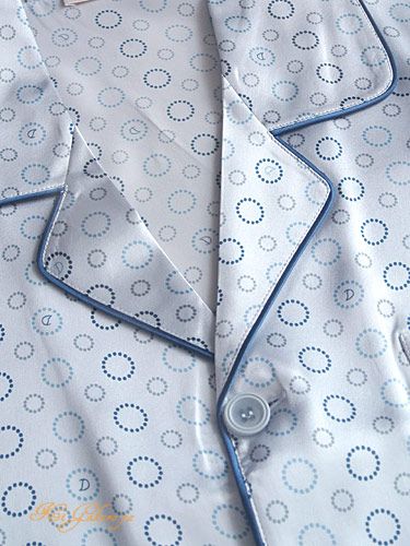 kigokoroya | 乐天海外销售: 男士丝绸睡衣 (蓝色) 19 momme 丝绸 100